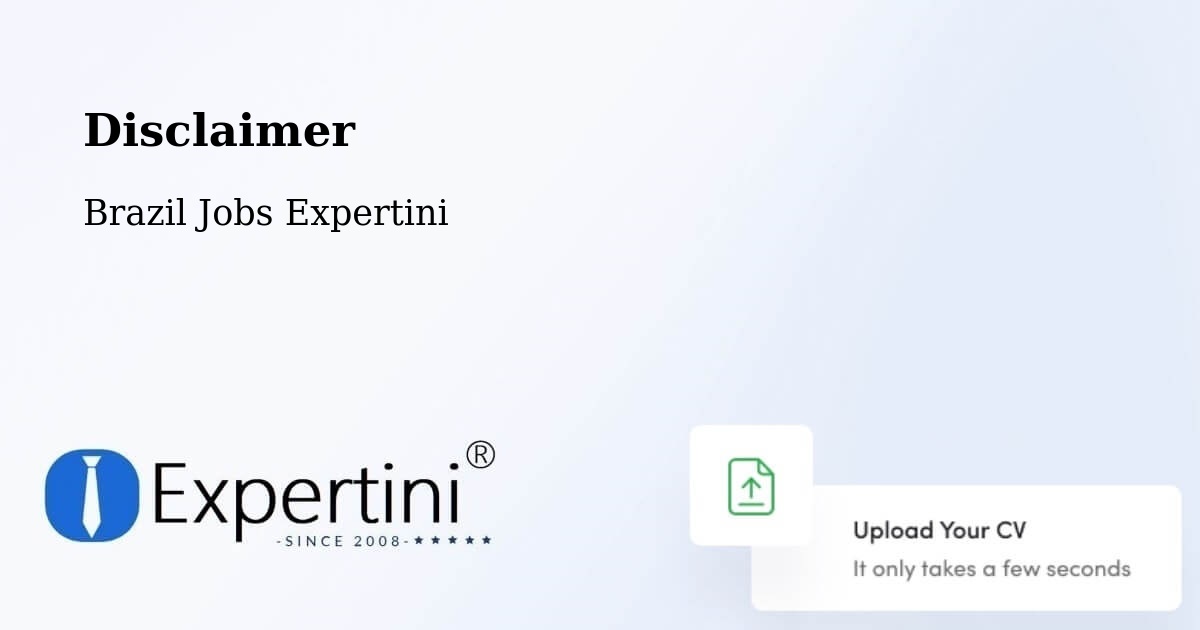 Disclaimer – Jetibá - Brazil Jobs Expertini
